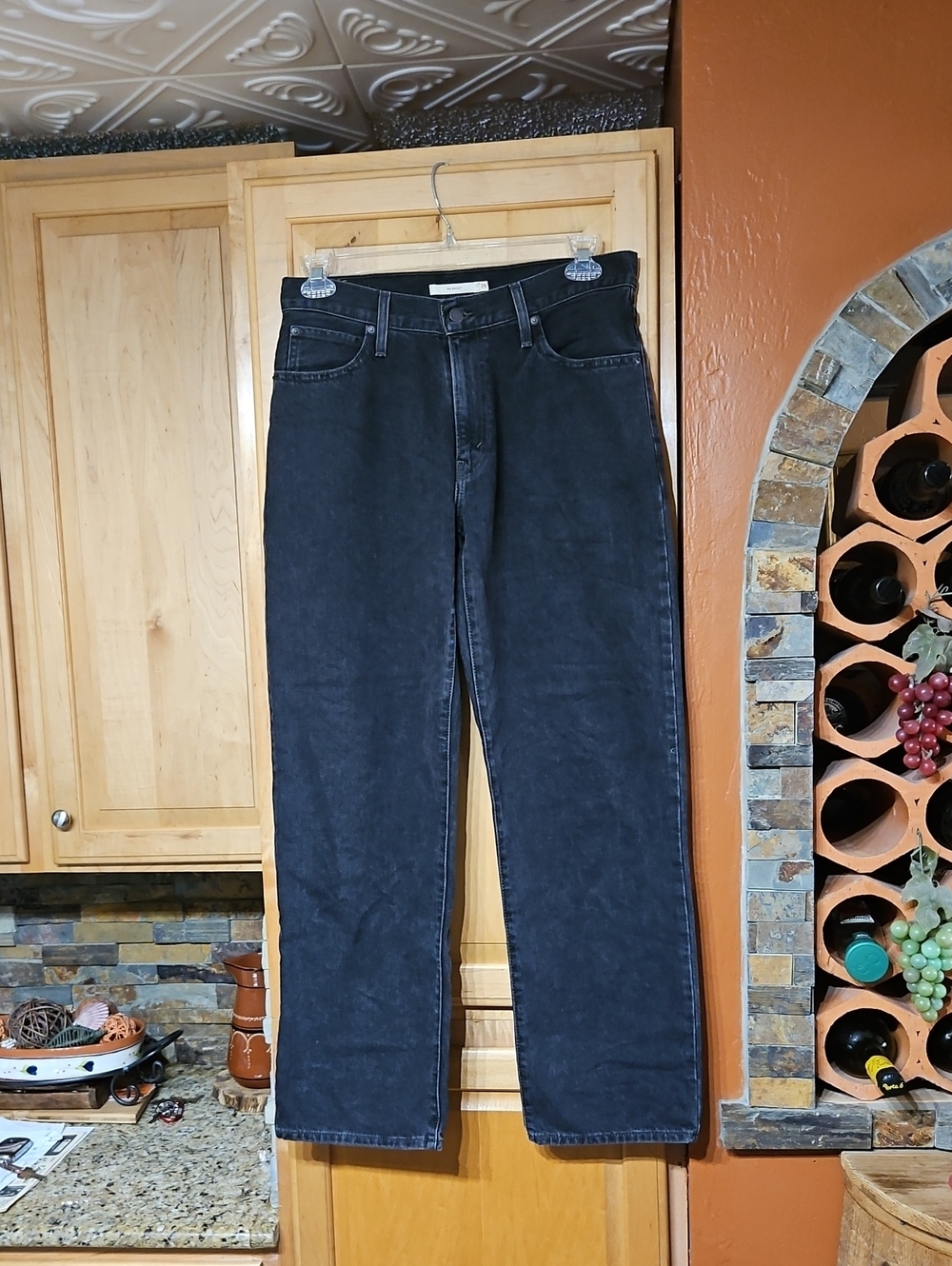 Levi's '94 Baggy Straight Leg Jeans High Rise Distressed Gray